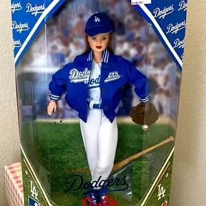 スポーツ Los Angeles Dodgers Barbie doll !! Barbie LA Dodgers Collector Edition Doll MLB Baseball 1999